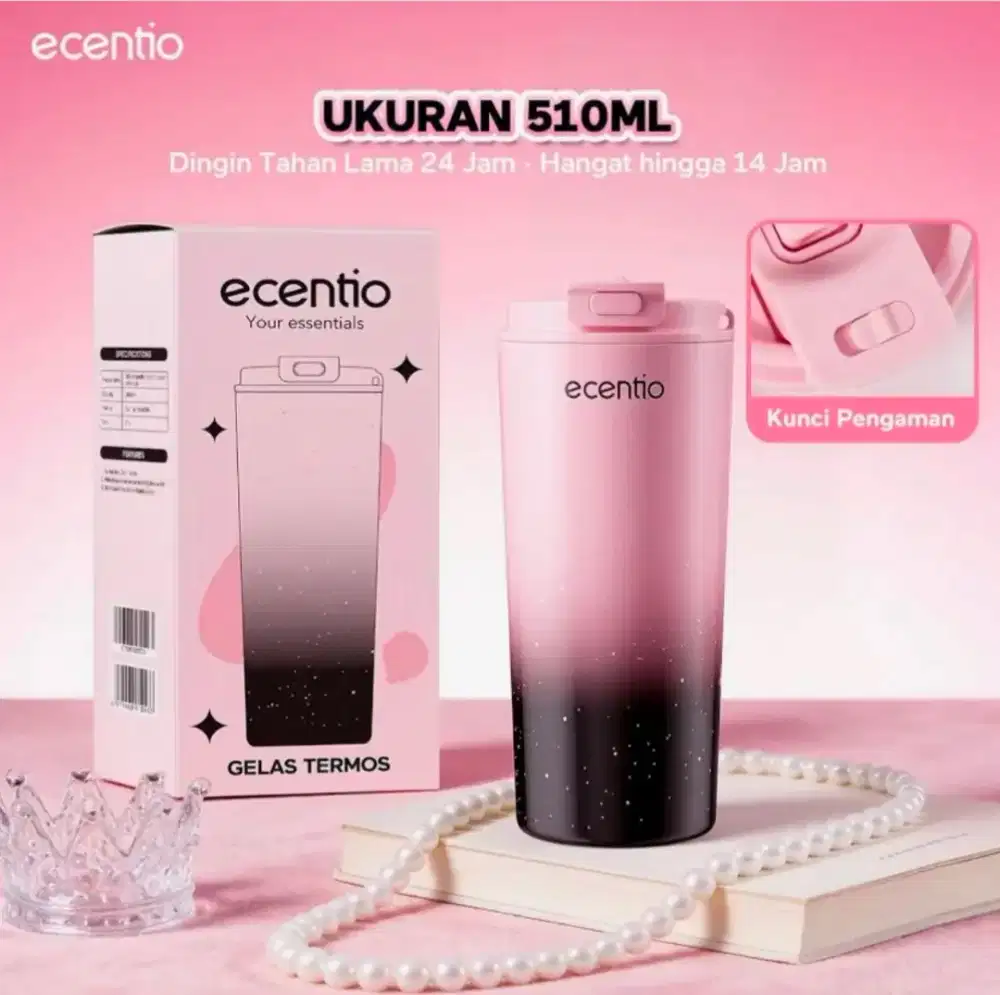 Tumbler Stainless Steel Aesthetic Termos Tahan Panas Dingin