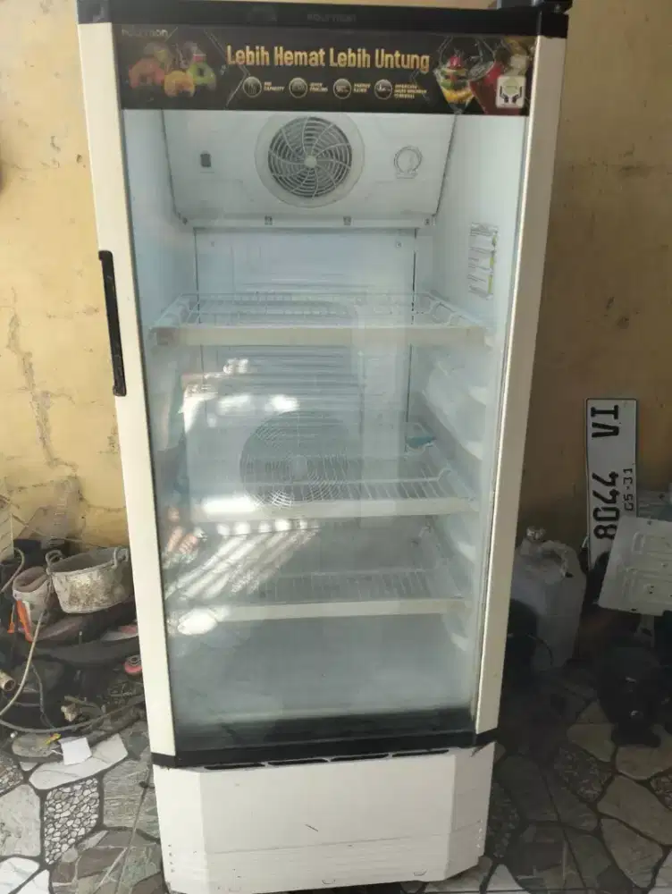 Jual showcase polytron 4 tahap 3 rak..mulus normal siap antar