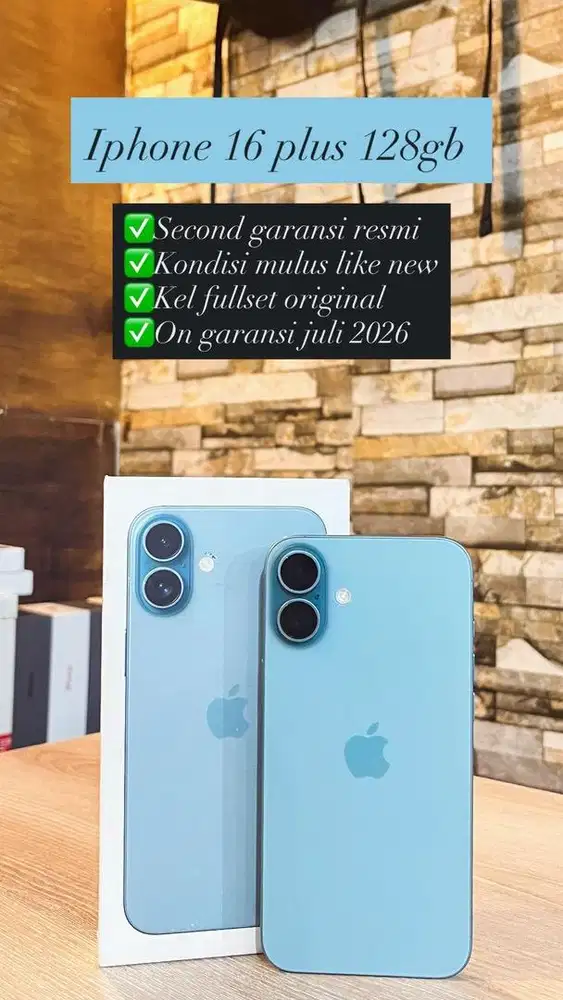 Iphone 16 plus 128gb teal