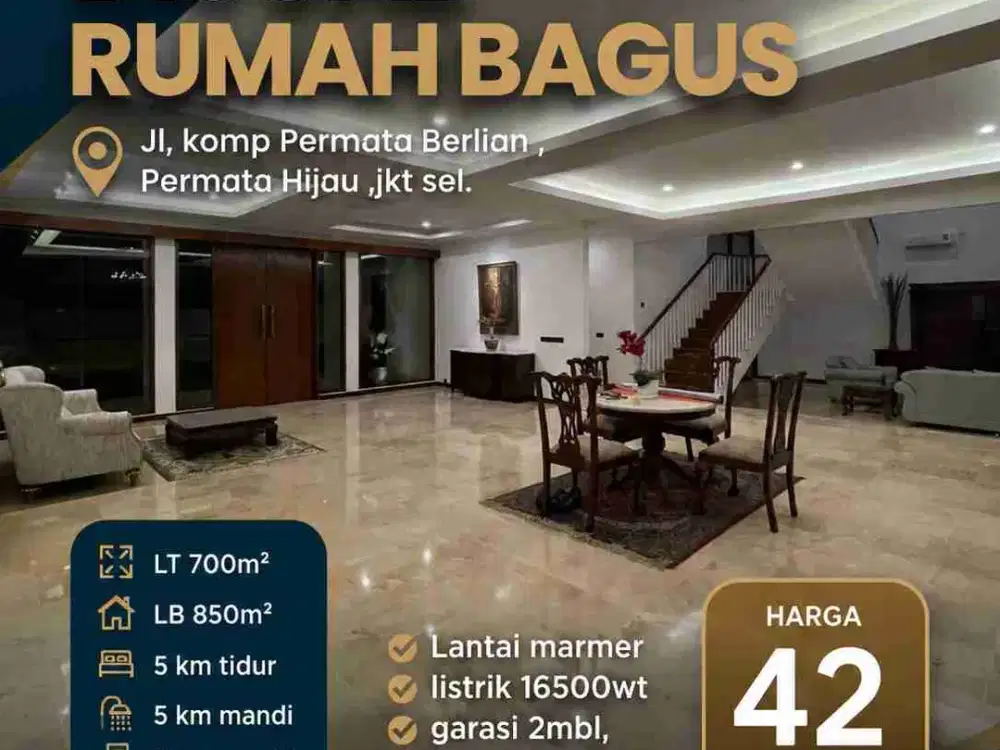 dijual rumah bagus d jl komplek permata berlian permata hijau jakarta selatan