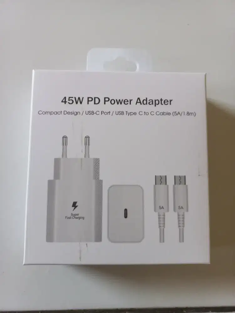 Charger Samsung Original 45W Putih + Kabel Data