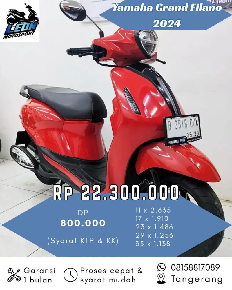 Yamaha grand fillano neo 2024, jual beli motor seken