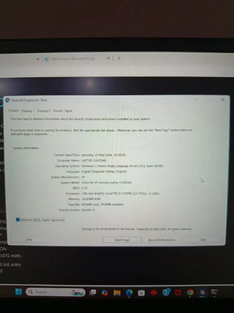 VICTUS 15 RTX 4050 VRAM 6GB