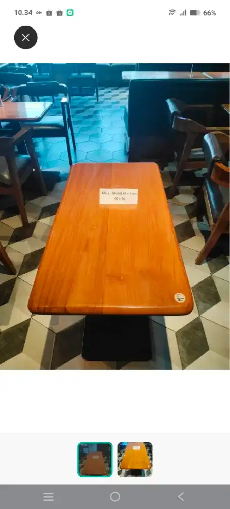 Meja Kayu Resto-Cafe 90 x 50cm