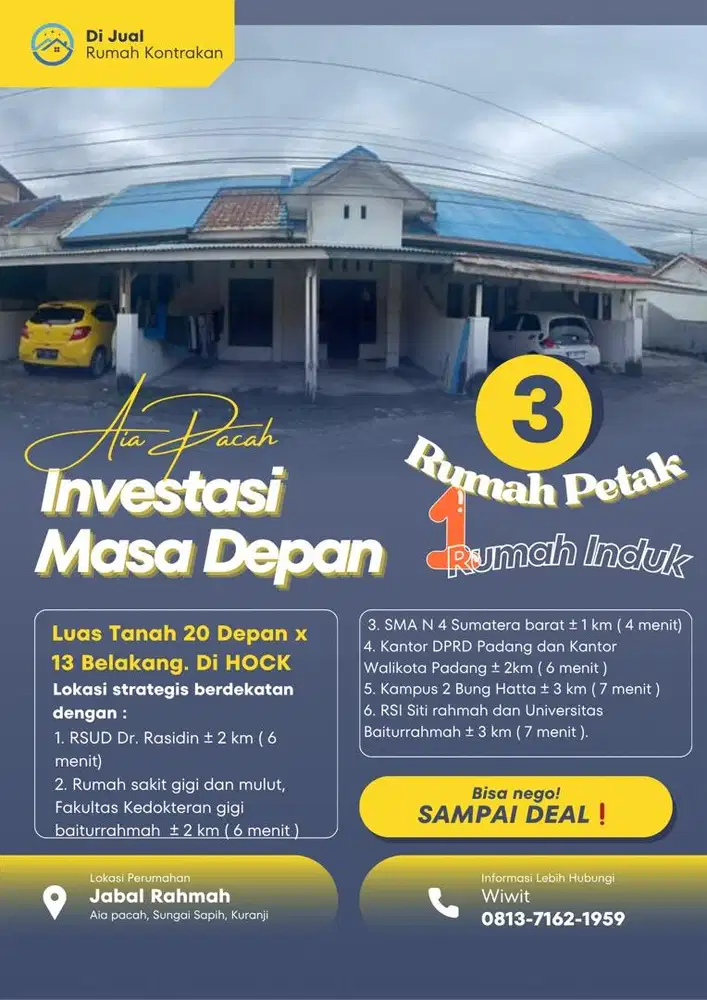 DI JUAL CEPAT RUMAH KONTRAKAN