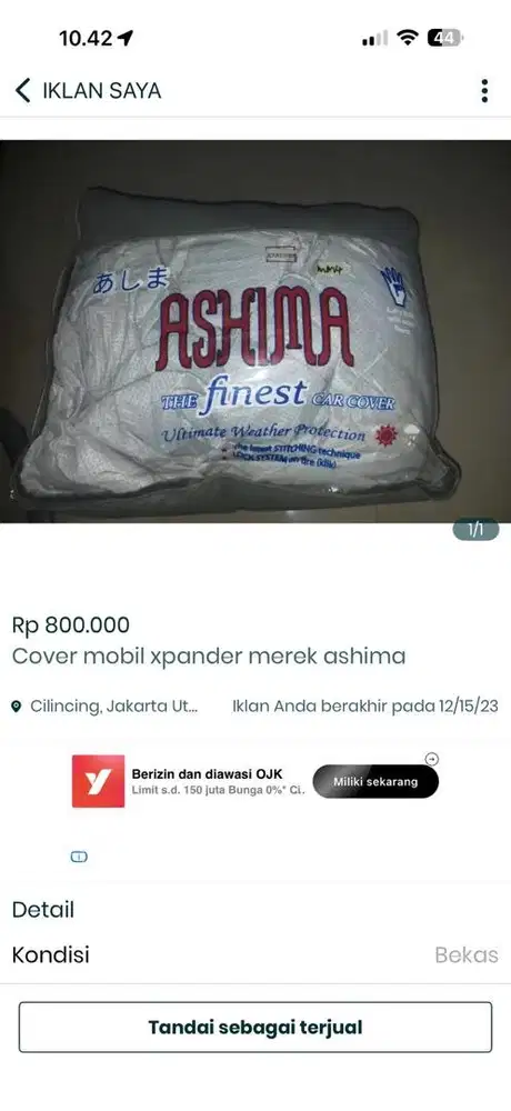 Cover penutup mobil