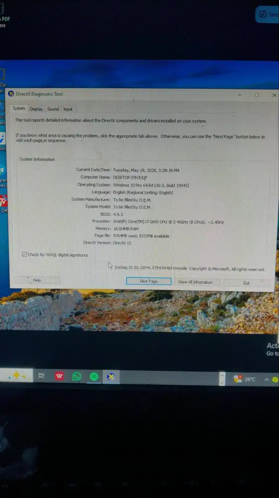 Seperangkat PC + Monitor Keyboard+mouse