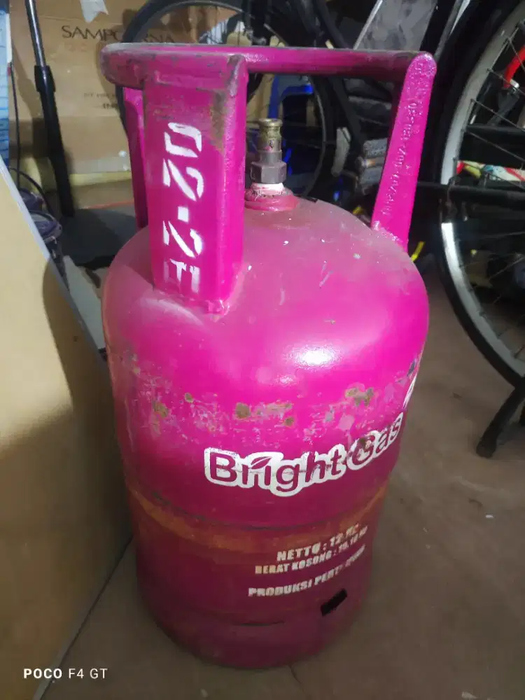 Tabung gas bright merah muda 12 kg