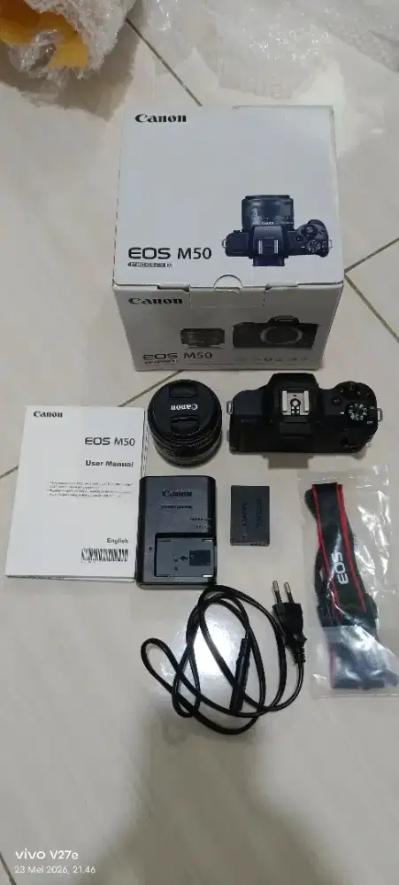 CANON M50 KIT 15-45MM IS STM MULUS LIKE NEW KOMPLIT BOX