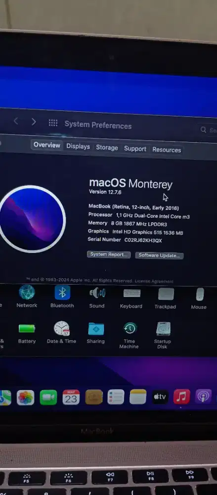 Laptop macbook 2016