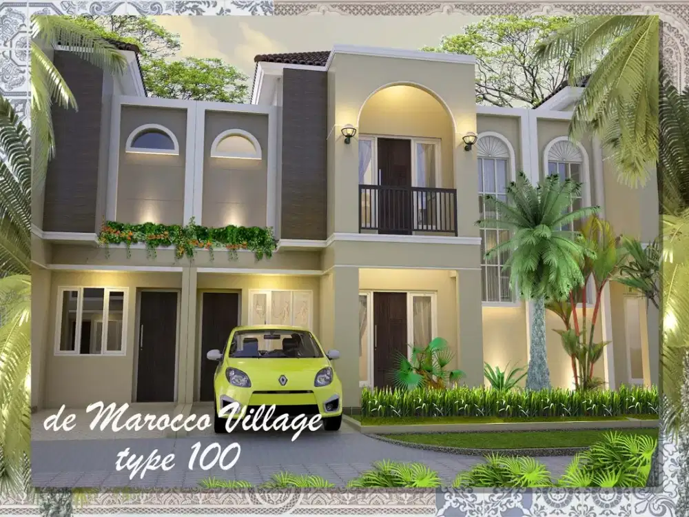 RUMAH DESAIN TIMUR TENGAH INHOUSE TANPA BUNGA LOKASI SUKUN KOTA MALANG