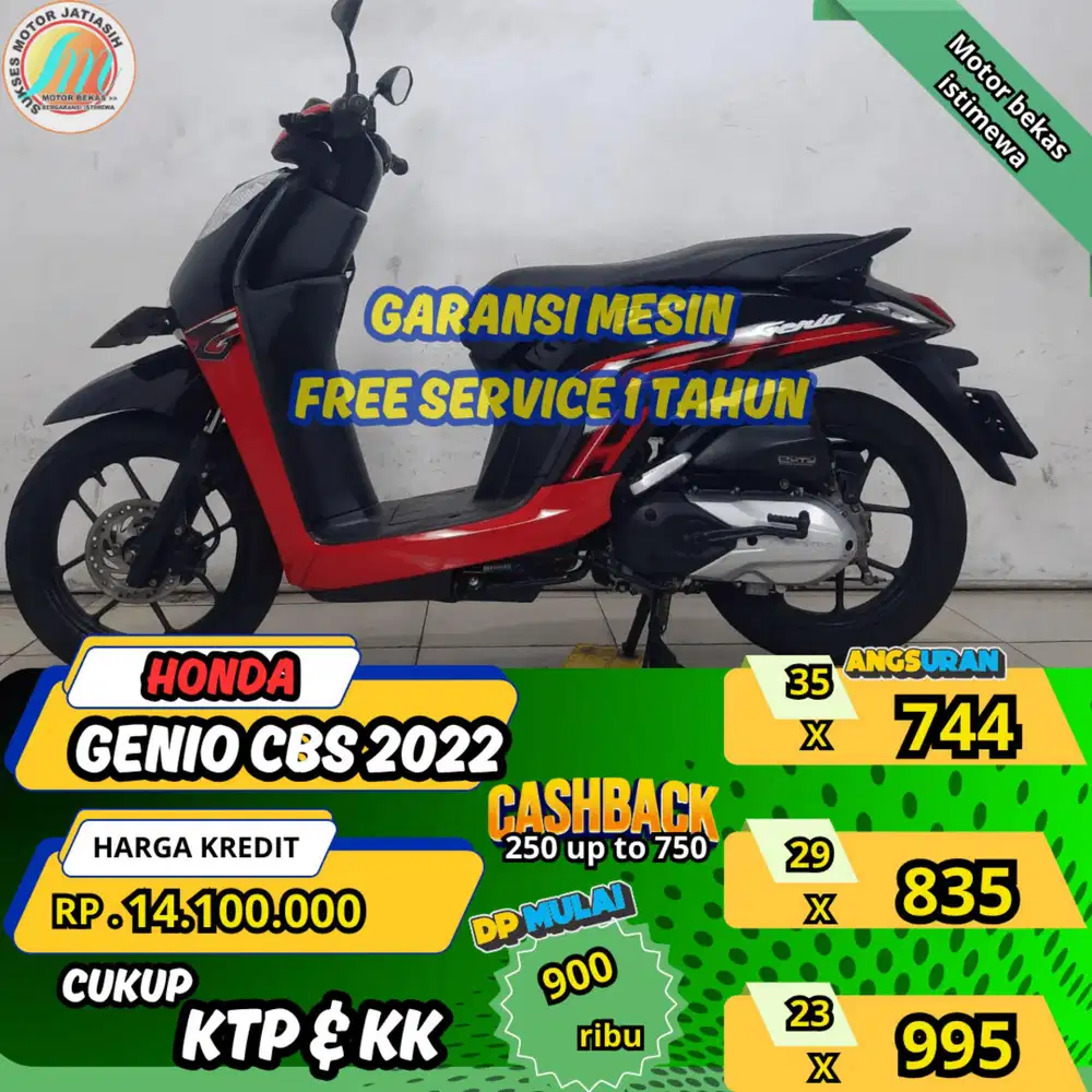 HONDA GENIO CBS 2022 DP&ANGSURAN TERMURAHSYRT KTP&KK(SUKSESMOTOR)