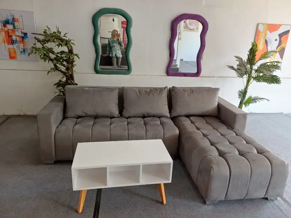 Ready sofa L Nagita premium empuk, kekinian