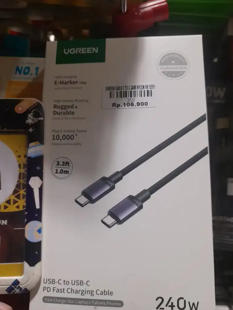 UGREEN CABLE C TO C 240W NYLON 1M ATLANTIS DAHSYAT