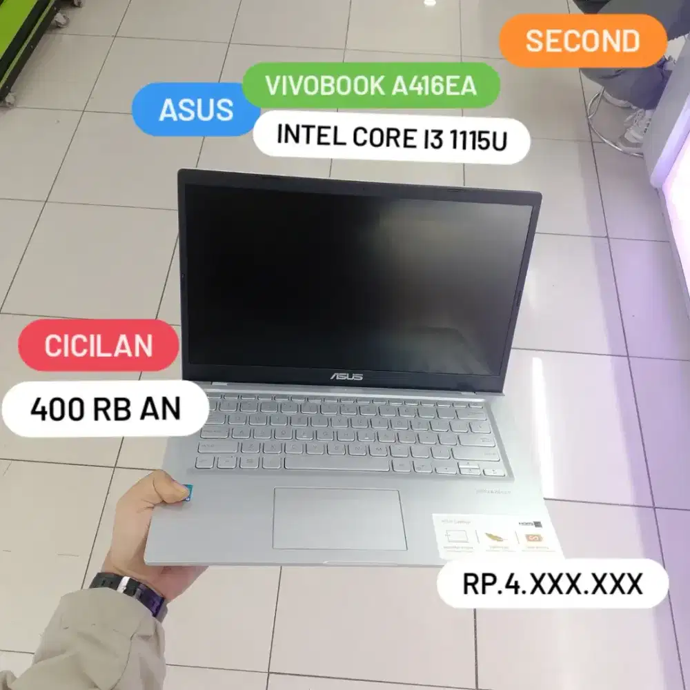 Laptop Asus Vivobook A416EAO Intel Core i3 1115 Ram 8 GB Cash / Kredit
