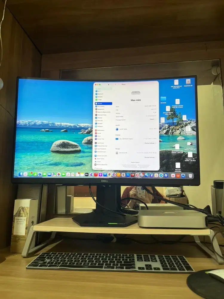 Satu set monitor gaming dell/mac mini m1/ magic apple kayboard