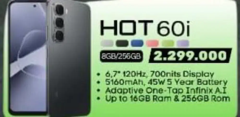 HEADPHONE ANDROID INFINIX HOT60I 8/256GB