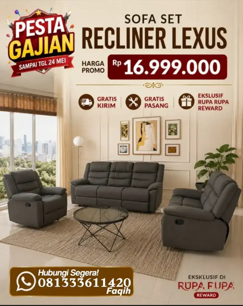 Sofa Set Recliner Lexus