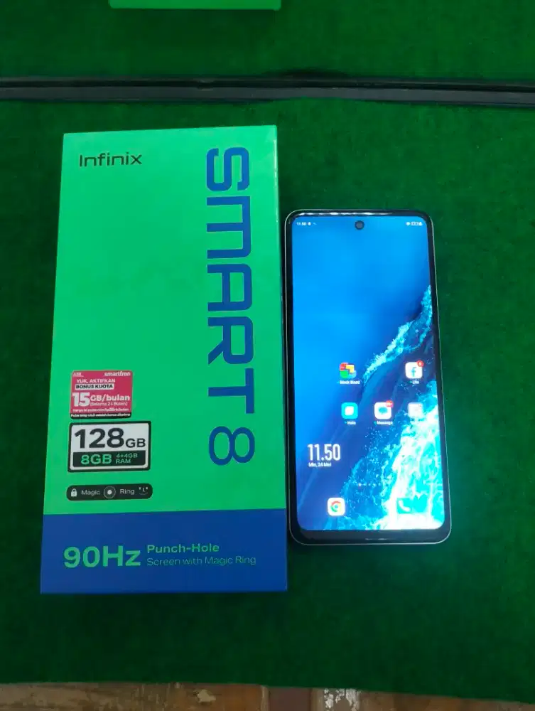 infinix smart 8 ram 4/128gb lengkap mulus
