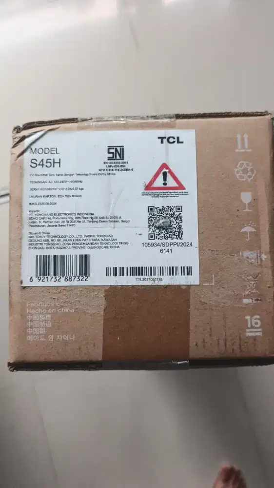 soundbar tcl S45H dobly atmos