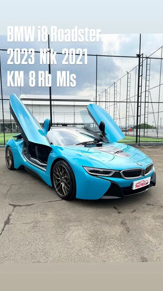 BMW i8 Roadster 2023 Nik21 Blue on black Siap pakai