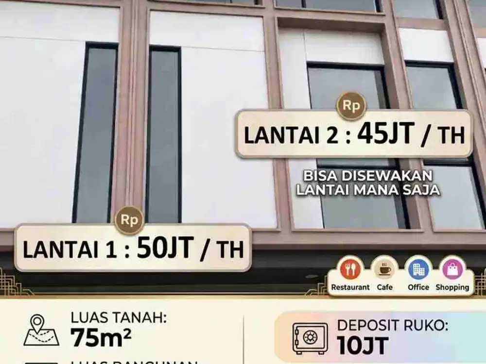 Sewakan Ruko Cendana Spark LT 1 & 2