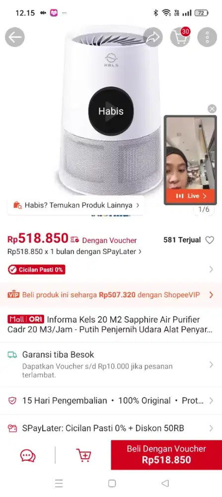 Air Purifier Merek Kels Usb