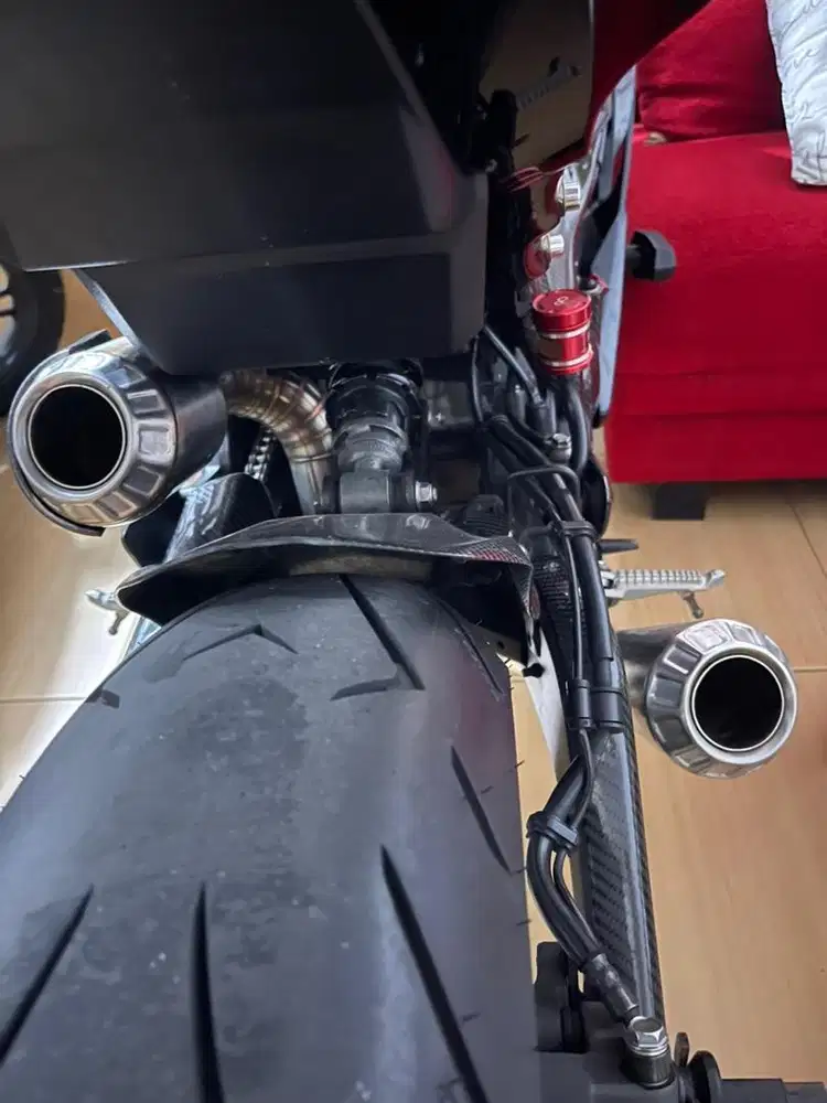 Knalpot custom cabang 2 PNP motor zx25r