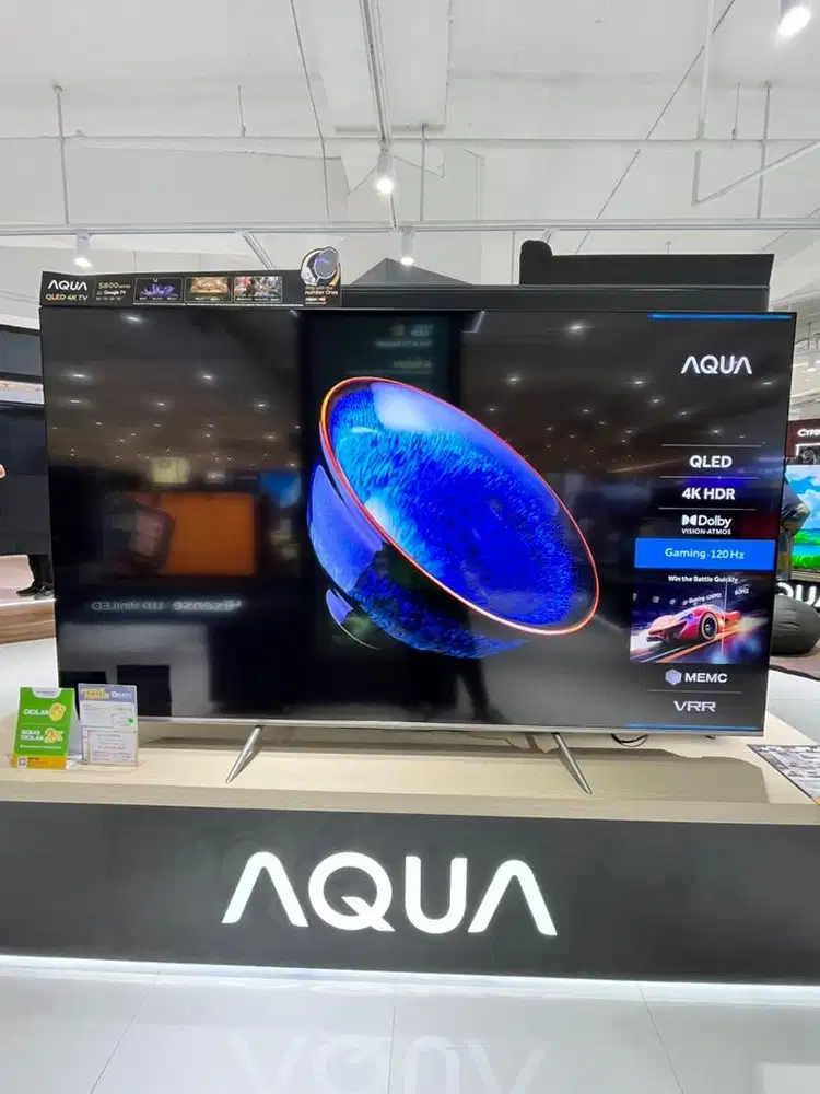 AQUA 4K QLED GOOGLE TV 85 INCH, BISA CICILAN 0%