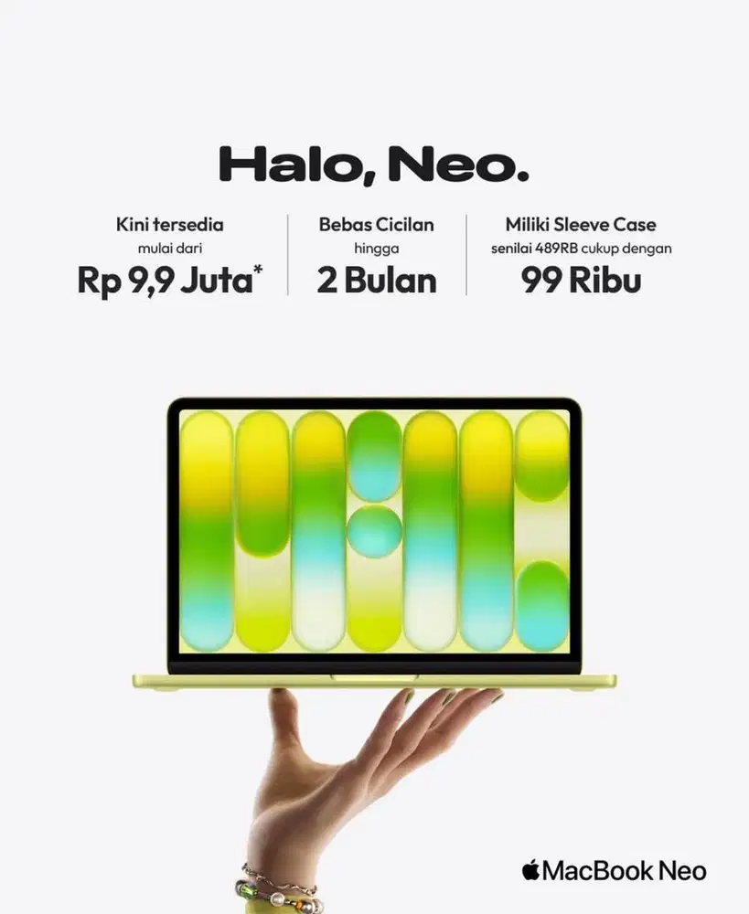 KREDIT MacBook Neo 13-inch BISA PAYMENT KARTY KREDIT/ LEASING BUNGA 0%