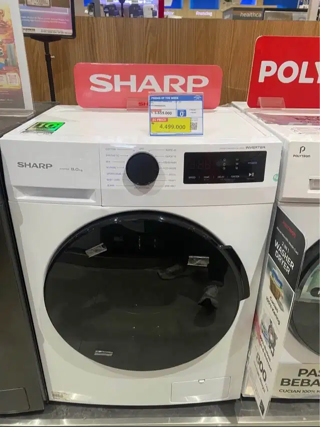 Promo menarik cicilan Sharp Mesin Cuci 8k Bebas dp free 1-2x Cicilan