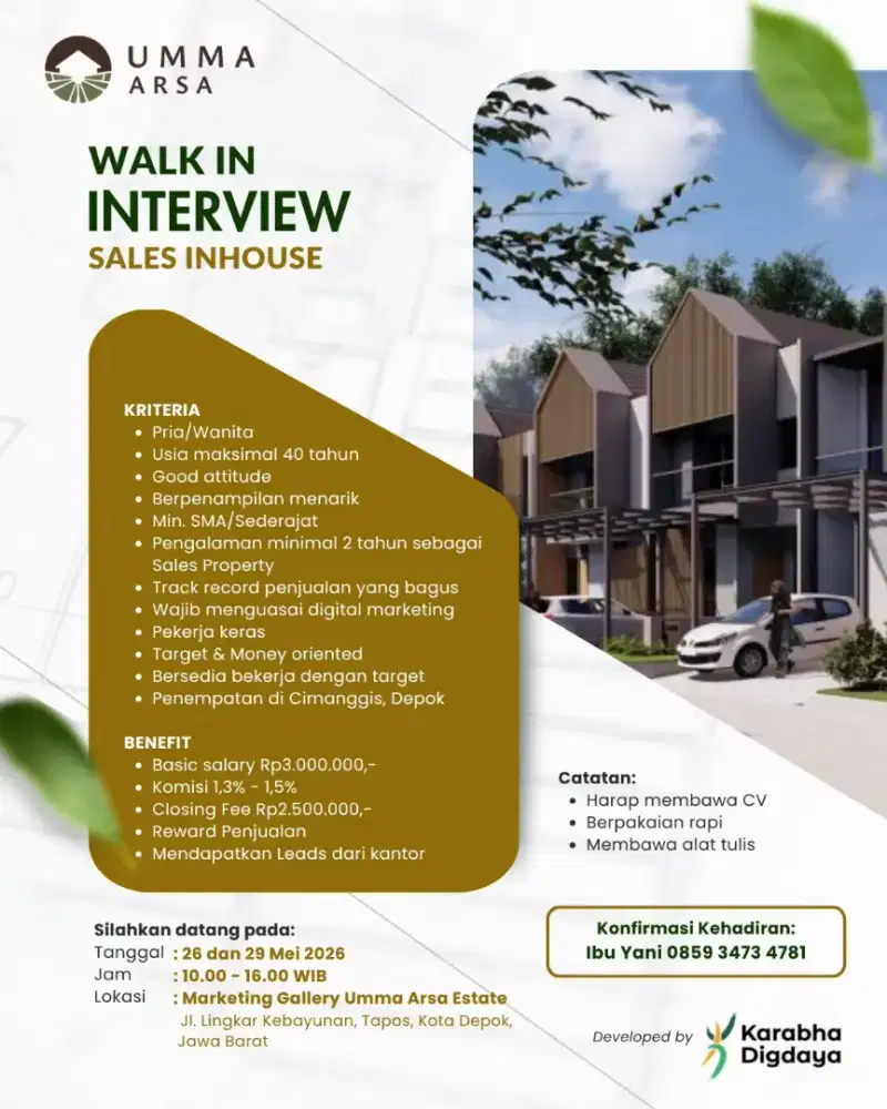 Walk In Interview Sales Property