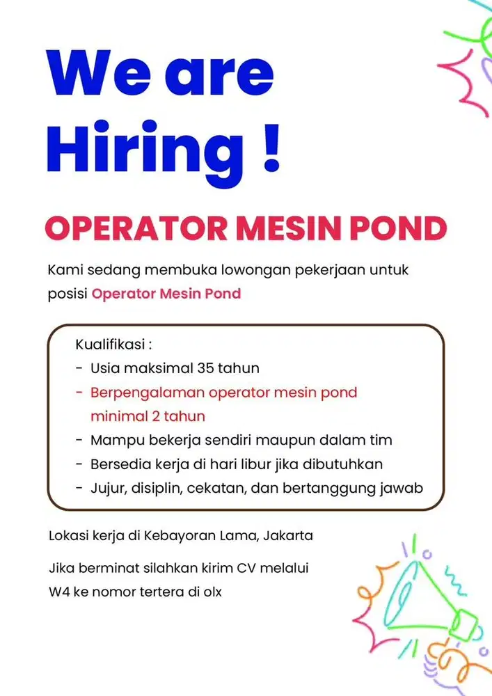 Operator Mesin Pond Gaplok