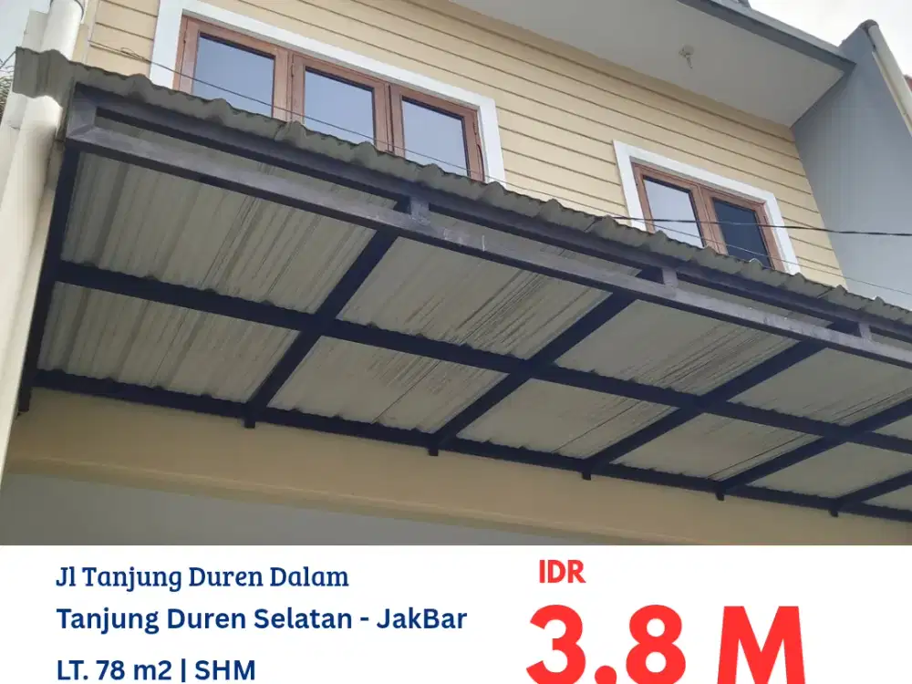 HFN0207 rumah 2,5 lantai di Gang Duren, Tanjung Duren, Jakarta Barat