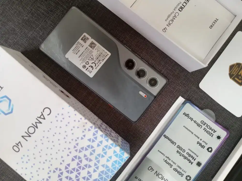 Tecno Camon 40 8/128 Fullset Garansi Panjang