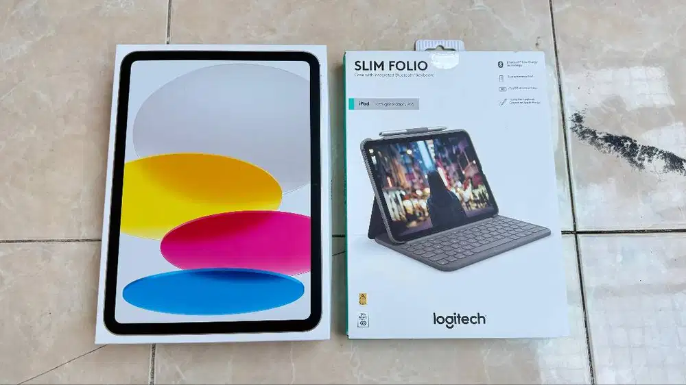 iPad A16 128Gb New Seal Garansi Belum Aktif + Logitech Case Keyboard