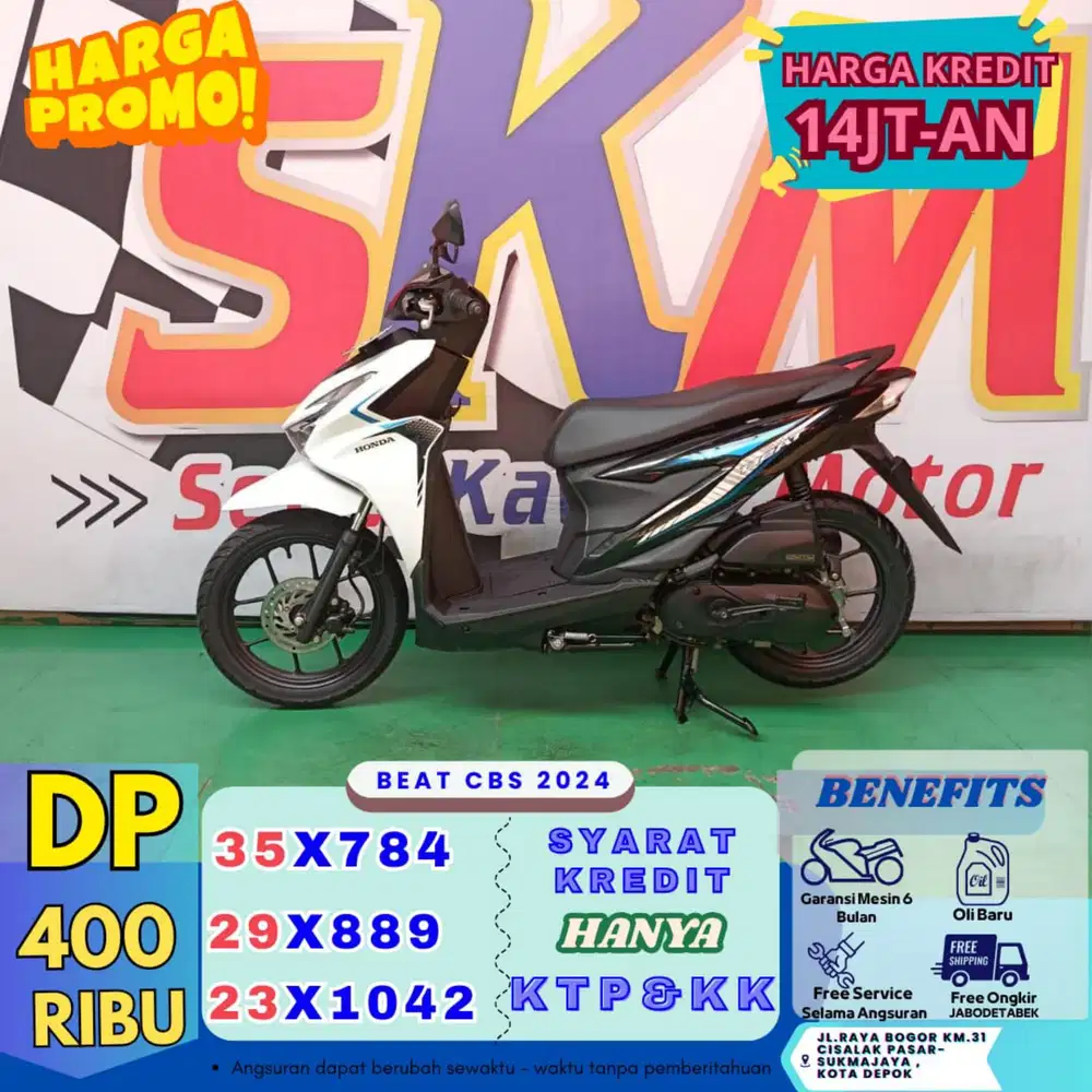Kredit dp 400rb proses 1hari beat cbs 2024
