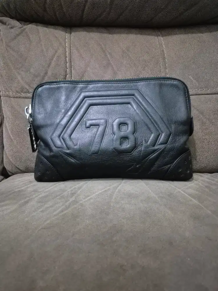 Clutch / pouch Philipp plein autentik..like new..made in switzerland