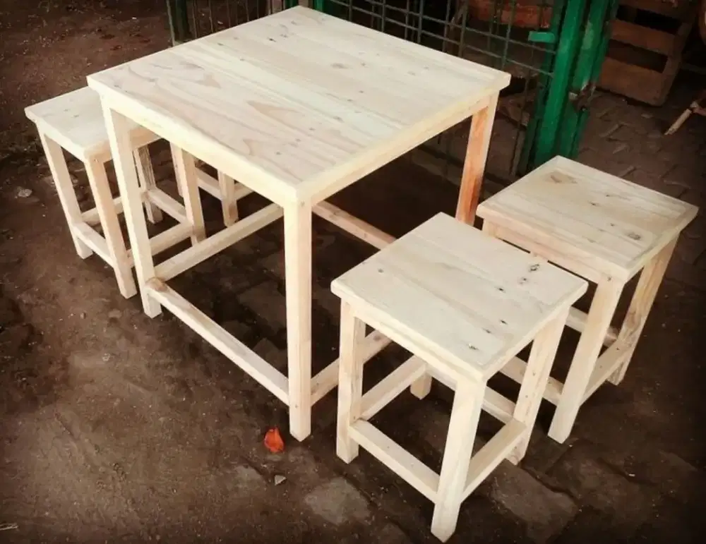 Meja set cafe custom