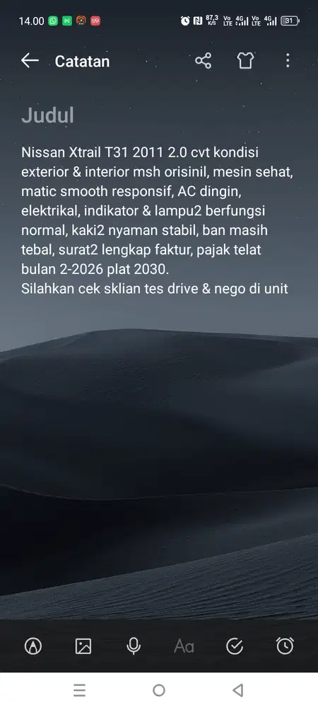 Nissan X-Trail 2011 Bensin
