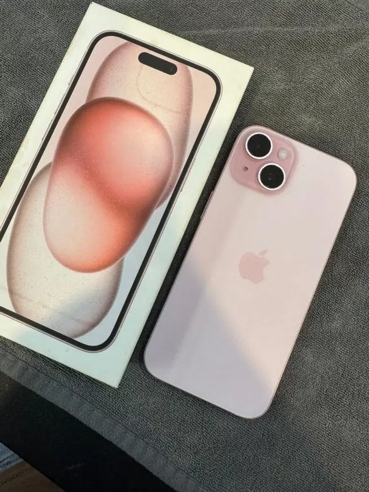 iPhone 15 128GB Pink Ex iBox BH 84% Lengkap