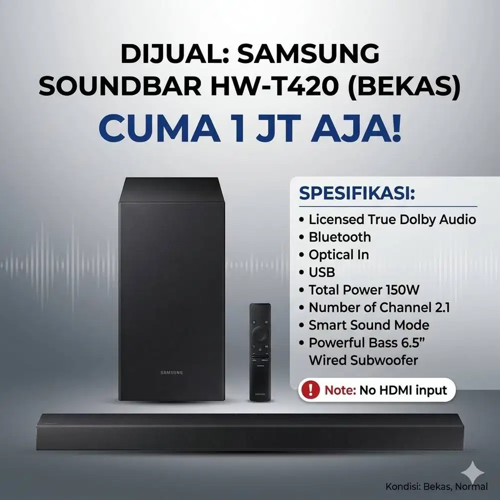 Jual Cepat Samsung Soundbar HW-T420
