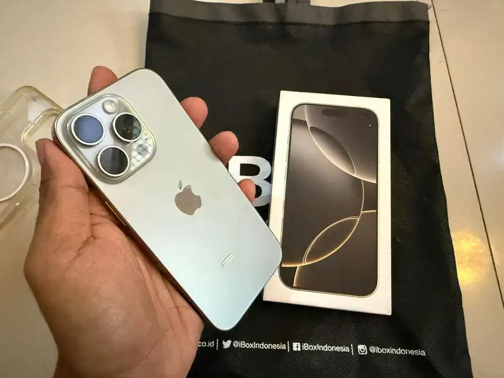 5 Bulan Pakai iPhone 16 Pro 256GB Natural Titanium Mulus 99%