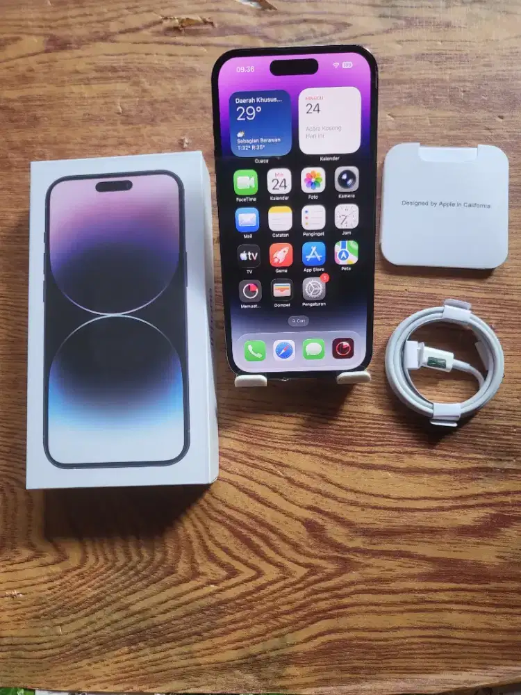 Iphone 14 pro 128gb deep purple inter all operator mulus no minus