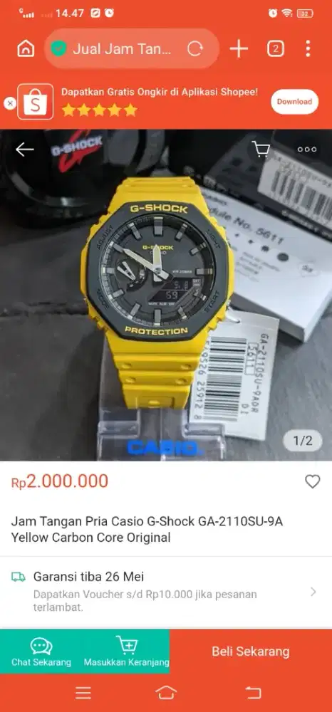 Casio G-Shock GA 2110 bekas