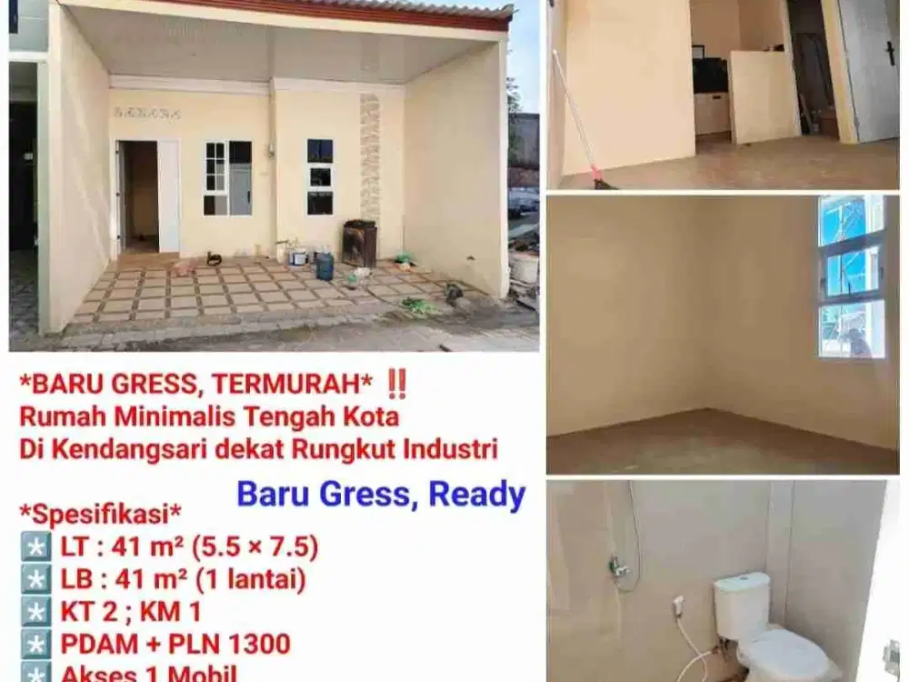 RUMAH BARU DIJUAL CEPAT LOKASI DI KENDANGSARI KEC. RUNGKUT