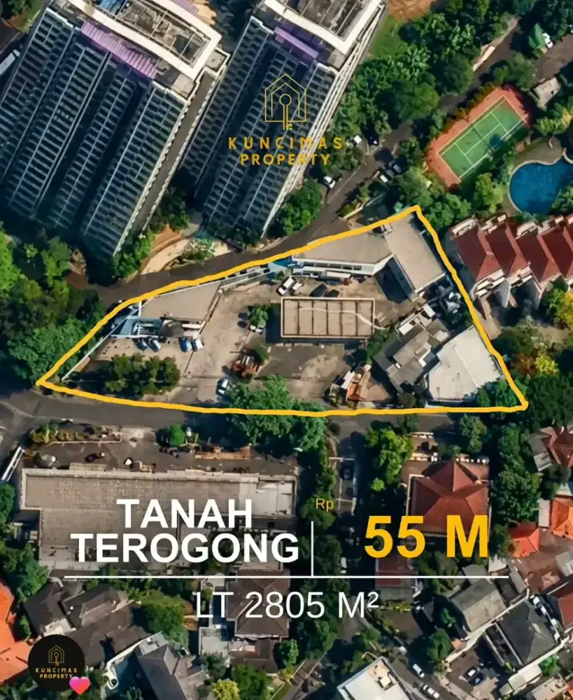 Dijual tanah komersil bekas Pom Bensin di Jl. Terogong Raya