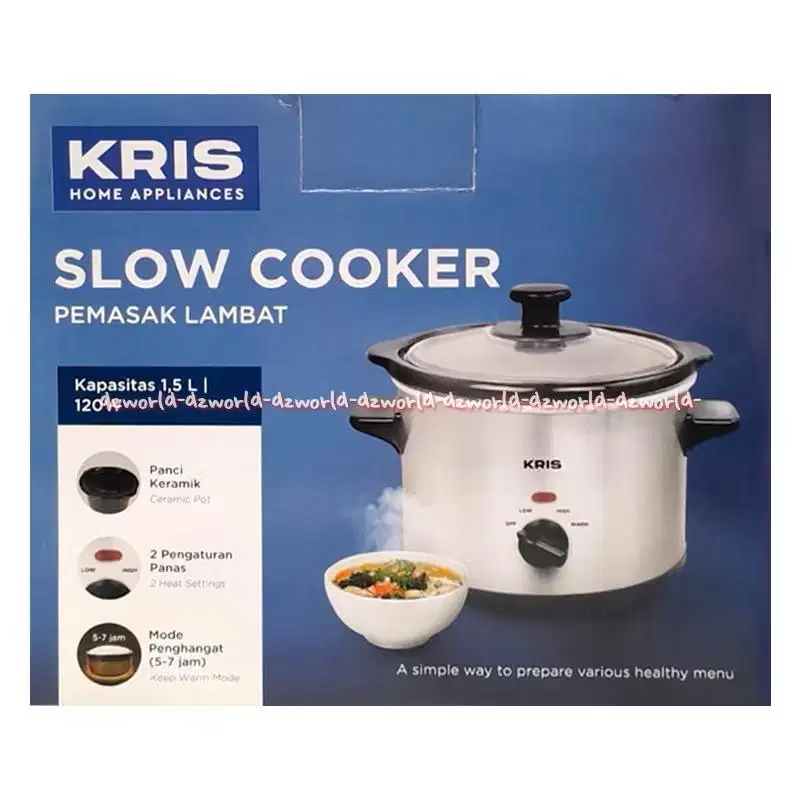 Kris slow cooker 1,5 liter
