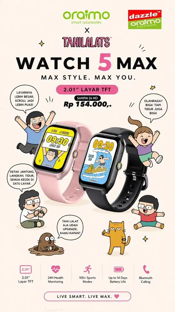Smartwatch Oraimo x Tahilalats OSW-804