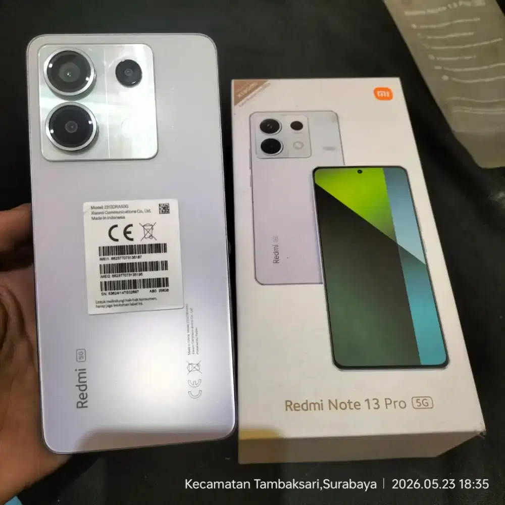 Redmi note 13pro 5G 8/256 fullset original mulus